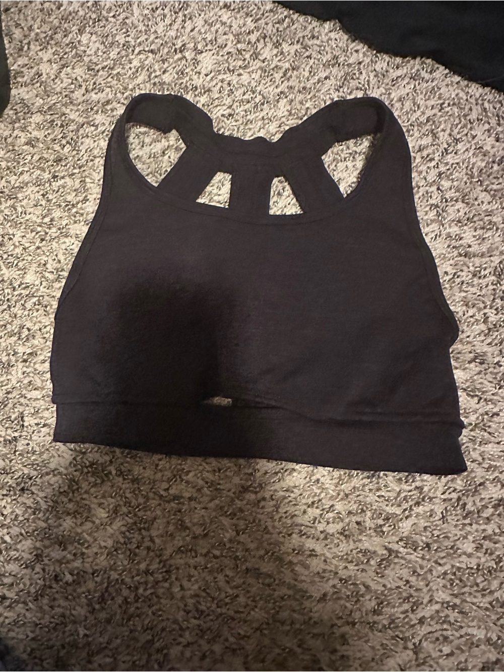 Alphalete Black Cutout Strappy Sports Bra